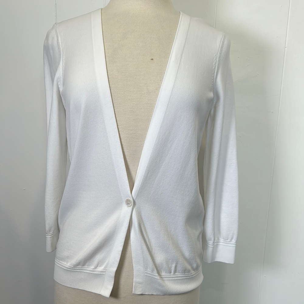 Marni White Cardigan pearl button size 40 made in Italy